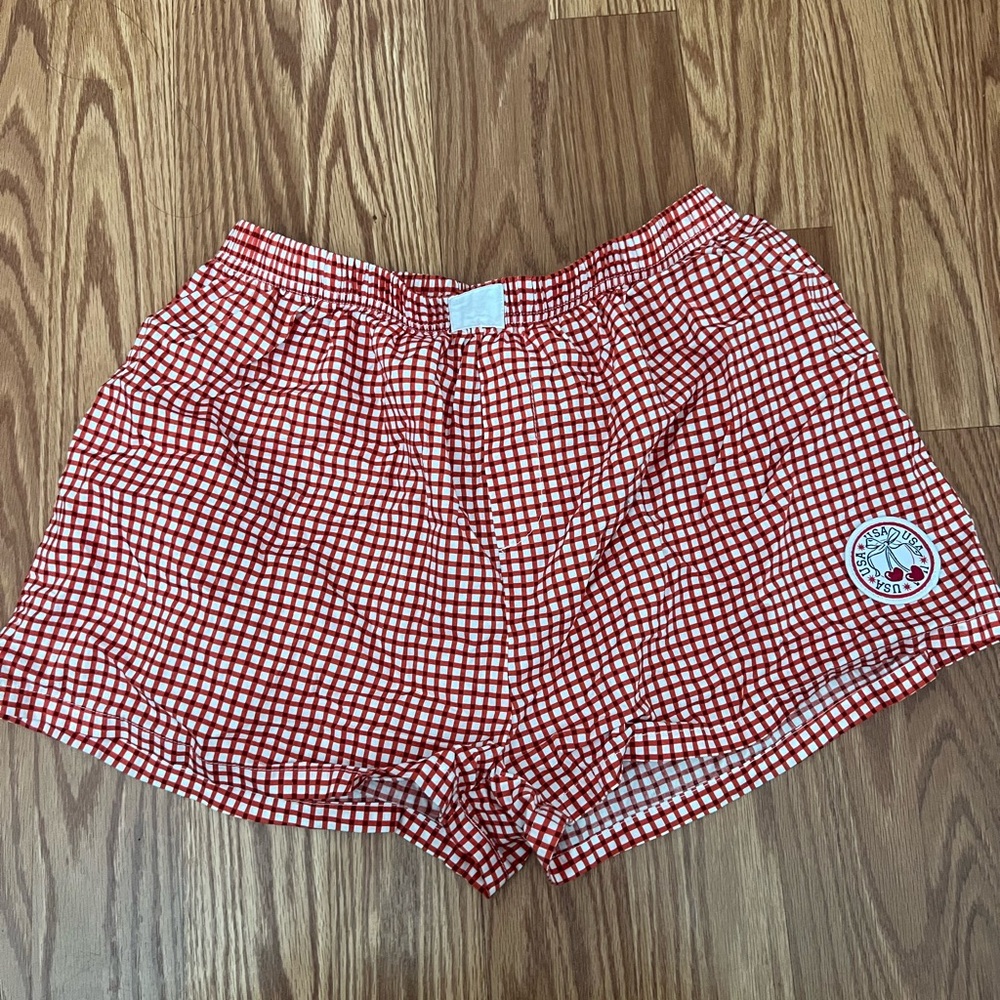 Target Red Checkered Athletic Shorts